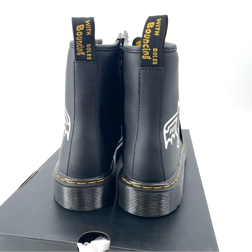 Dr. Martens 1460 Keith Haring Black Hydro Leather Lace Up Combat Boot NEW - Picture 5 of 7